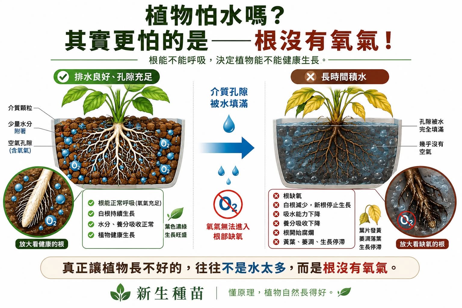 植物怕水嗎？其實更怕的是根沒有氧氣！