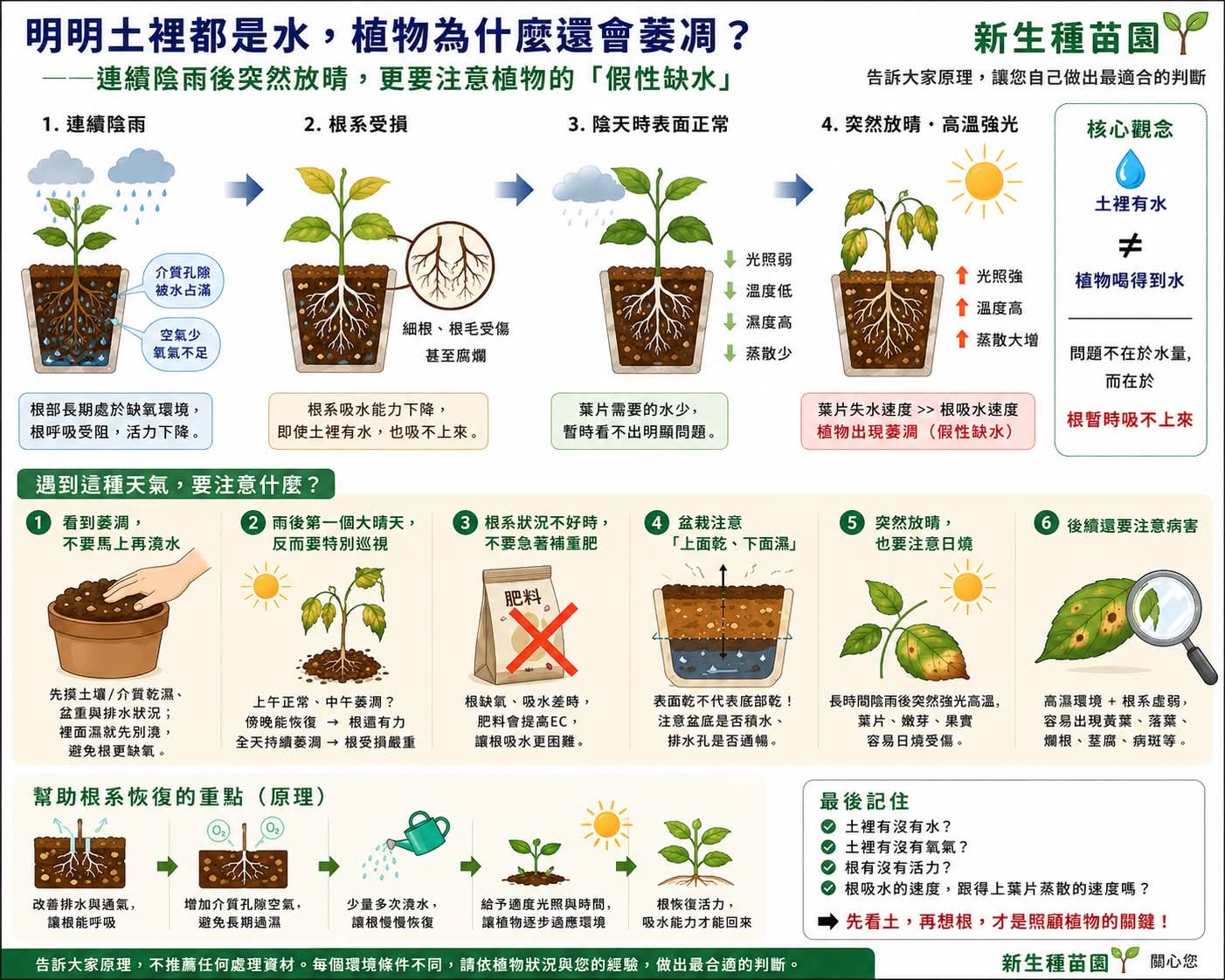 明明土裡都是水，植物為什麼還會萎凋？